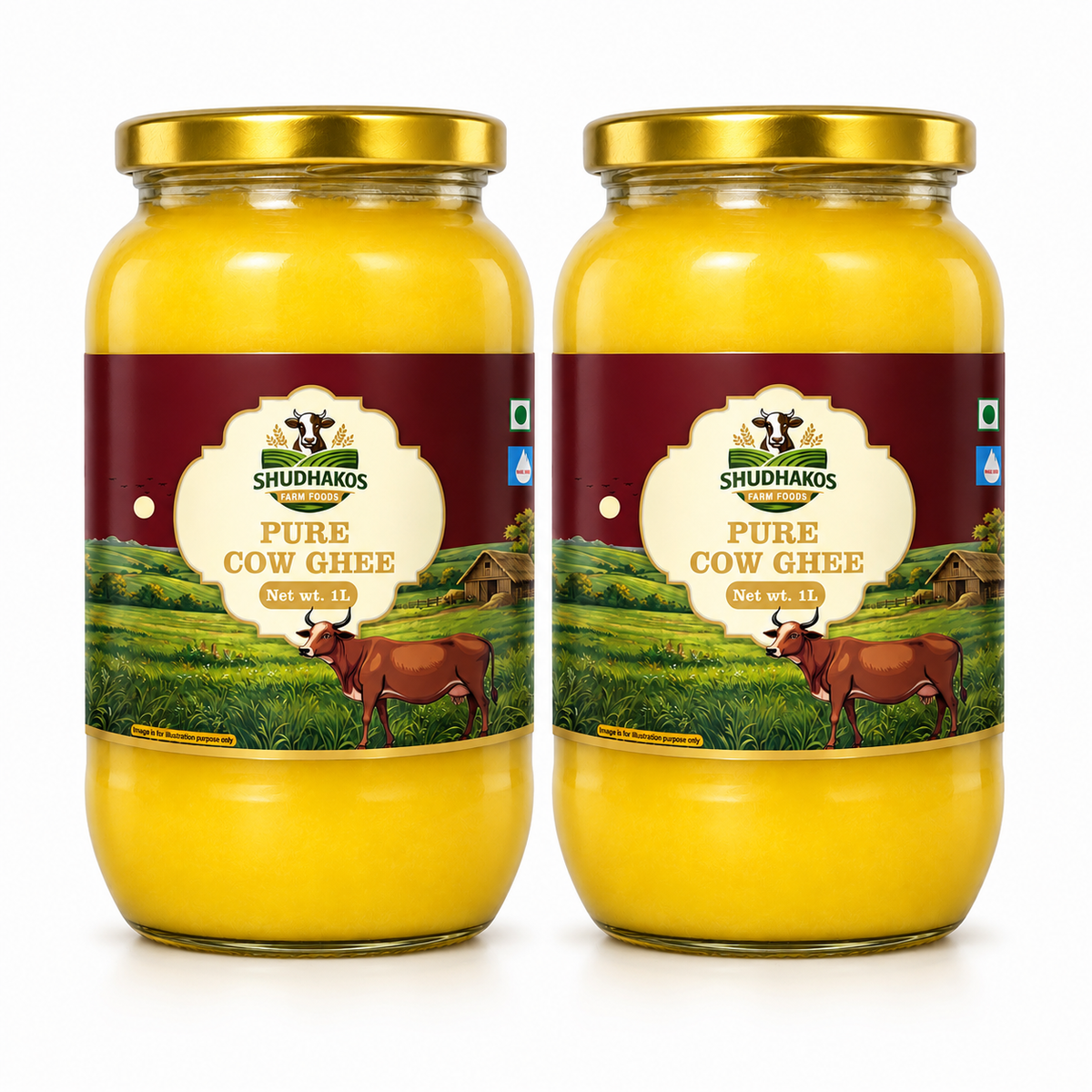 SHUDHAKOS Pure Cow Ghee 1L PO2