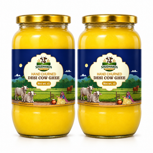 SHUDHAKOS Hand Churned Desi Cow Ghee 1L PO2