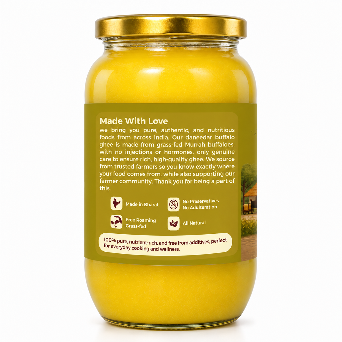SHUDHAKOS A2 Desi Buffalo Ghee 1L