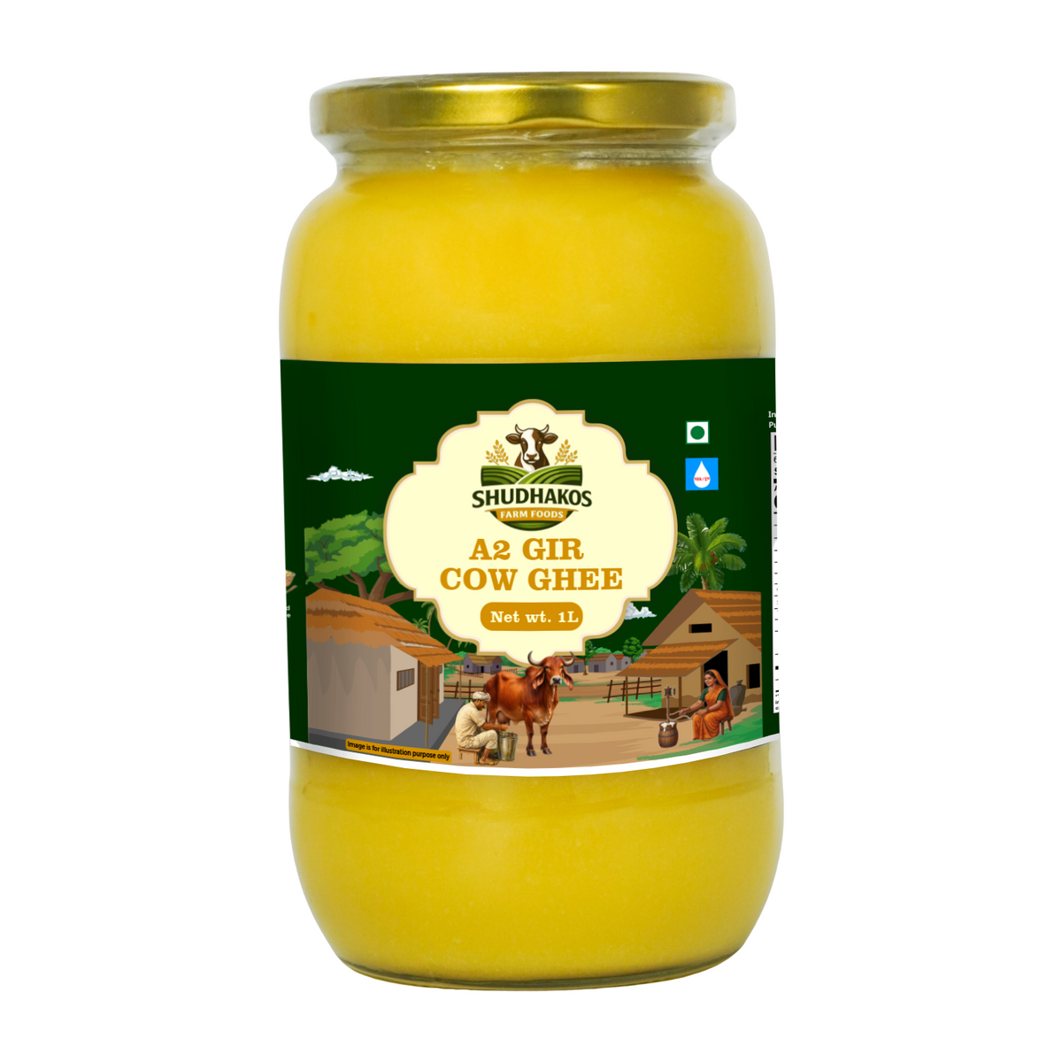 SHUDHAKOS A2 Gir Cow Ghee 1L