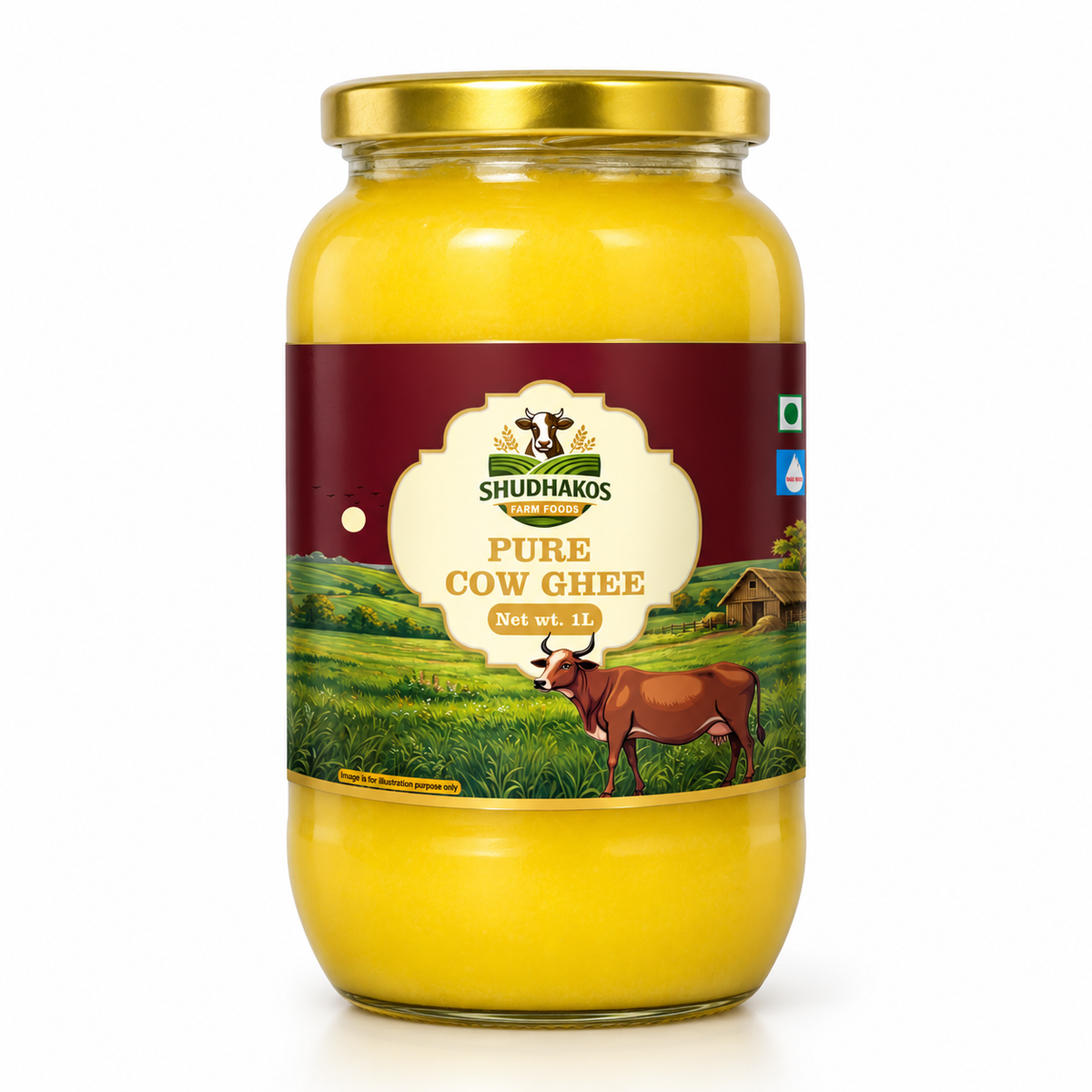 SHUDHAKOS Pure Cow Ghee 1L